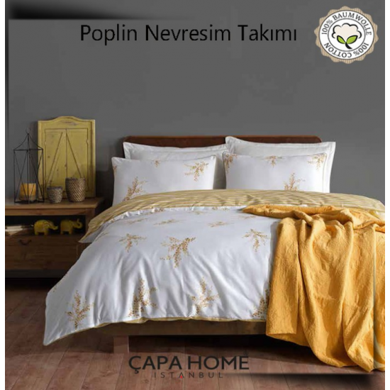 Çapa Home Poplin Nevresim Takımı %100 pamuk